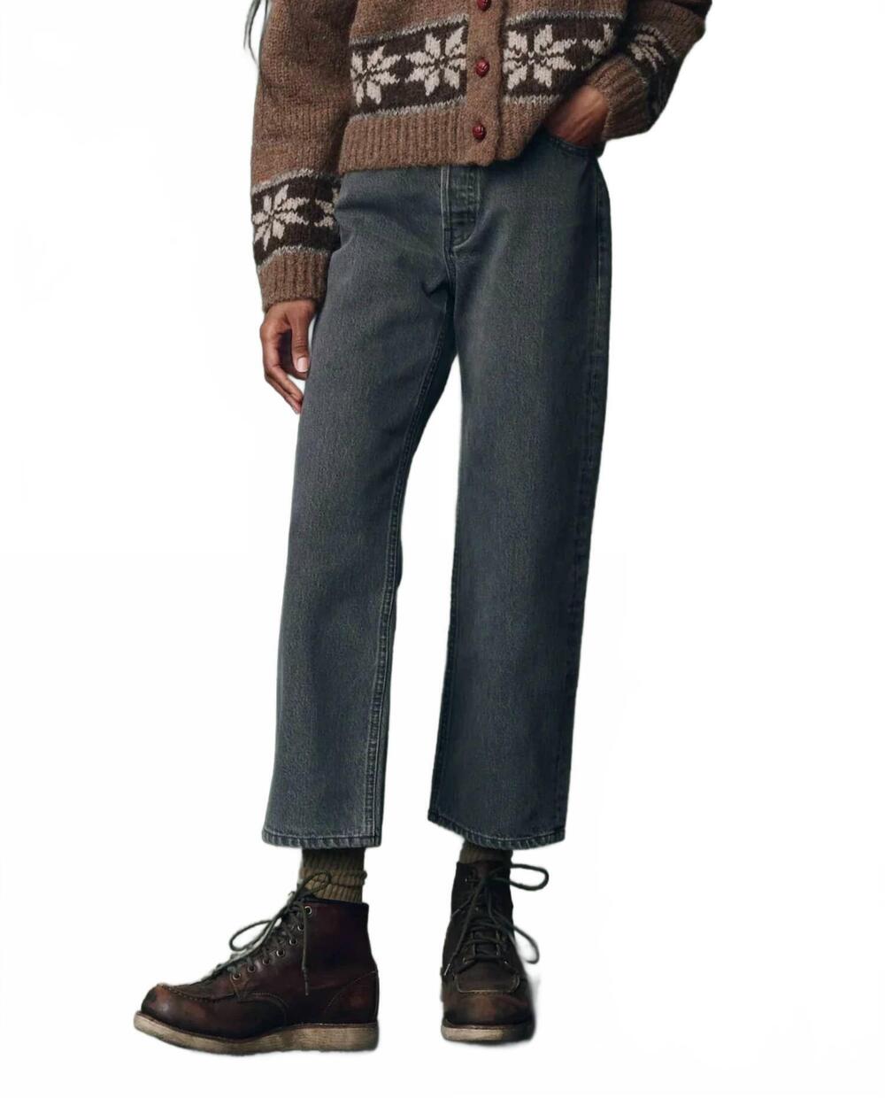 NEW THE GREAT. the wayne jean in graphite wash